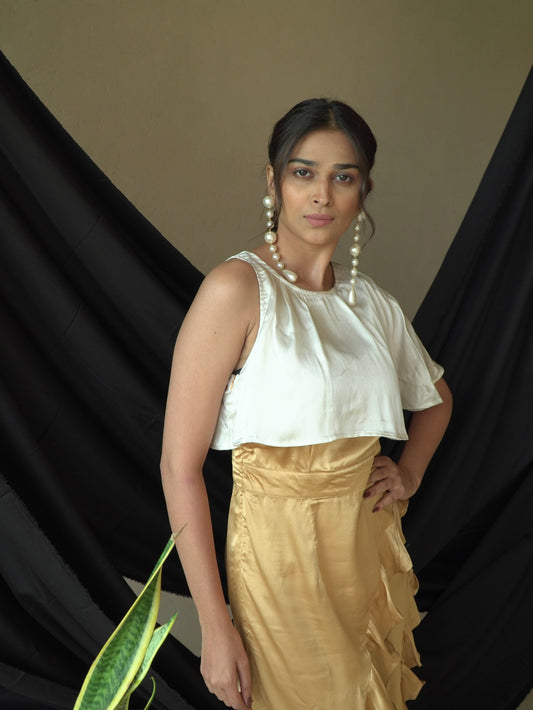 Golden Elegance in Poly Satin