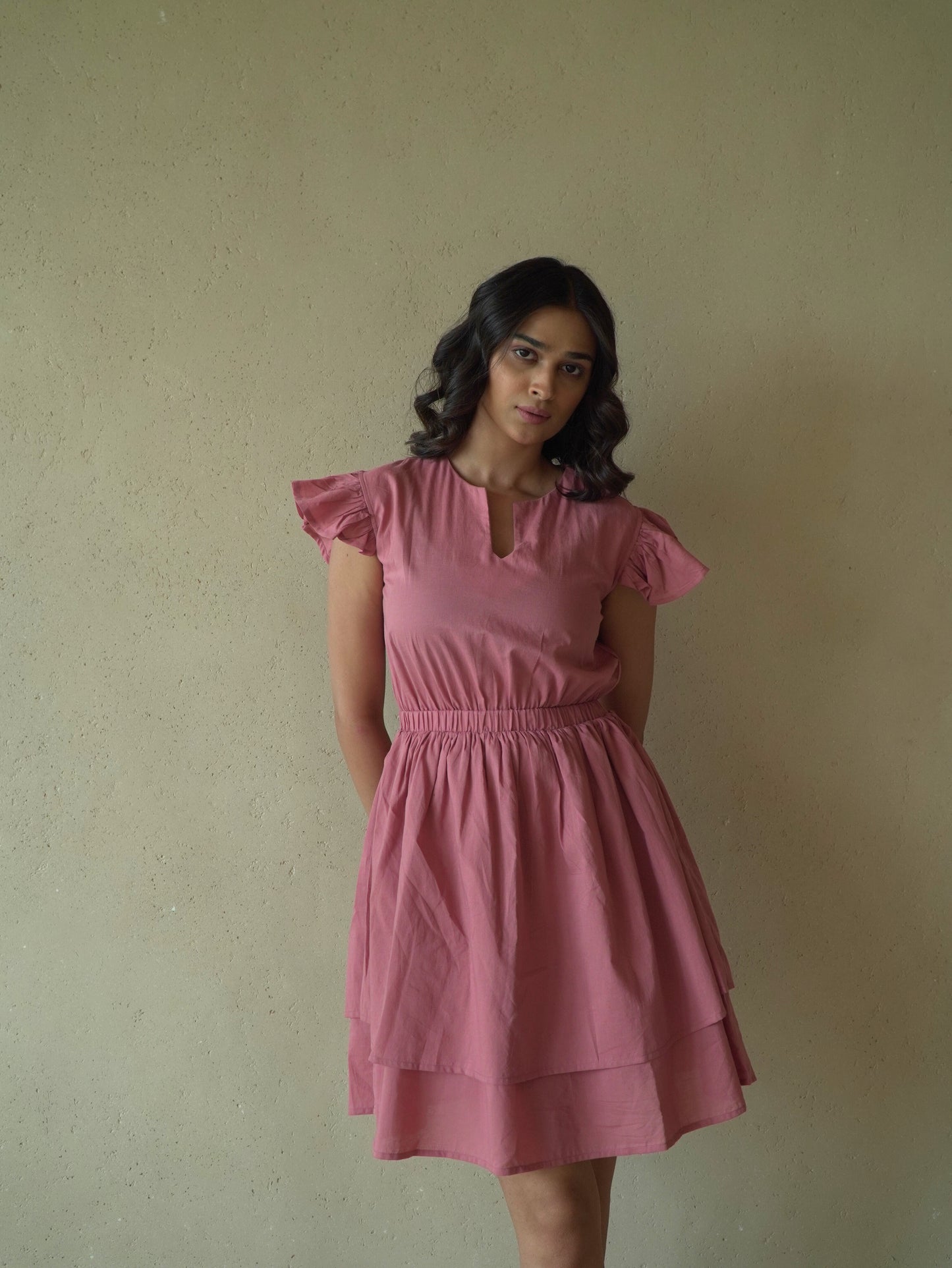 Peach Fuzz Cotton Dress – Where Comfort Meets Creativity