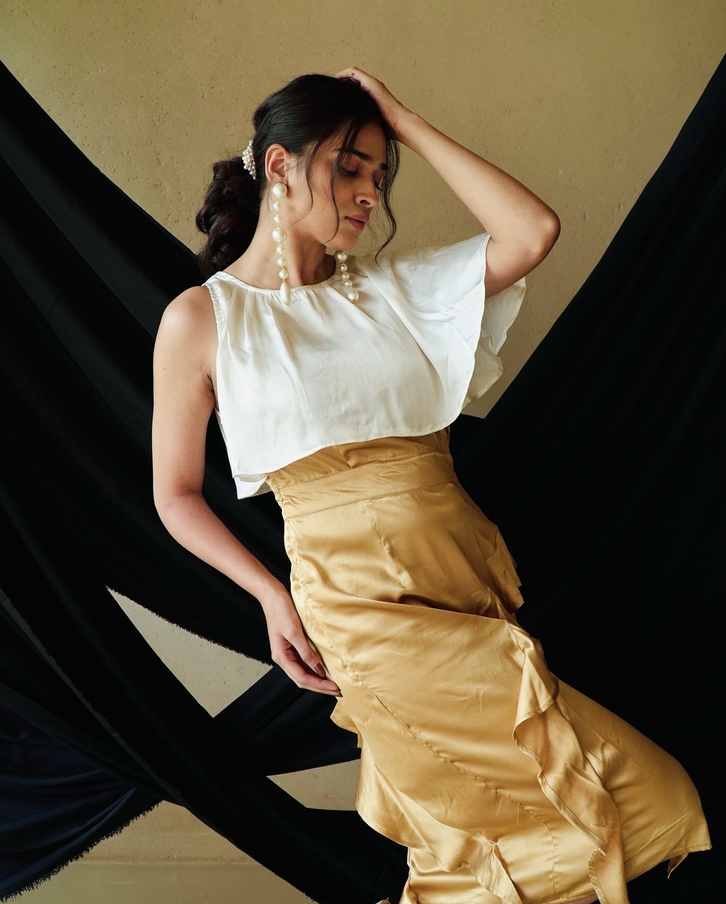 Golden Elegance in Poly Satin