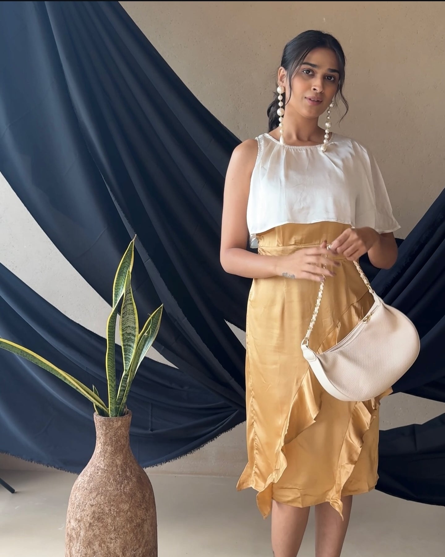 Golden Elegance in Poly Satin